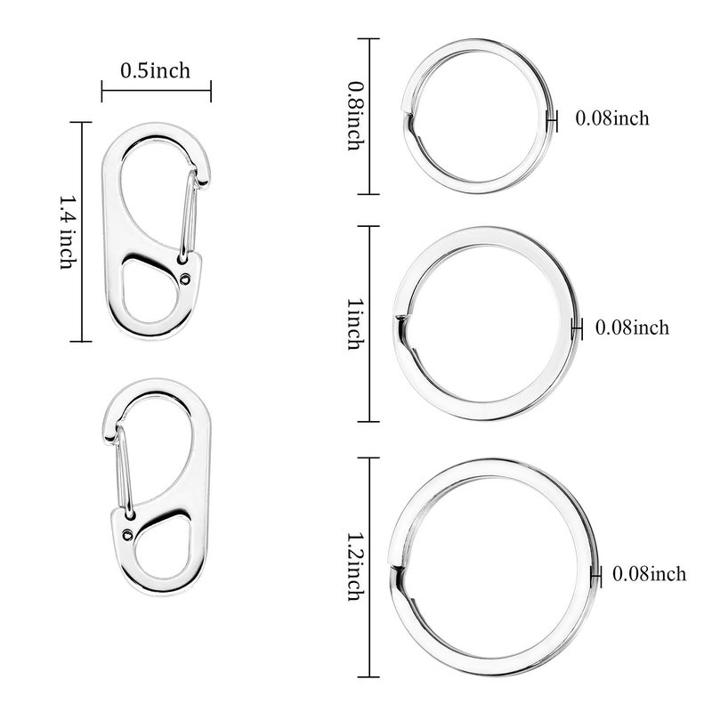 JOVITEC 3 Sets Dog Tag Clip ID Tag with Rings Holder for Dogs and Cats Collars Harnesses - Image 2
